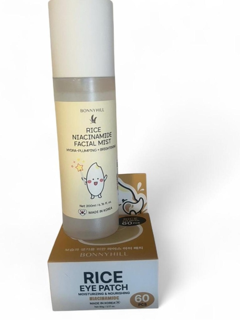 BonnyHill Rice Niacinamide Facial Mist + Rice Eye Patch Set - Picture 2 of 6